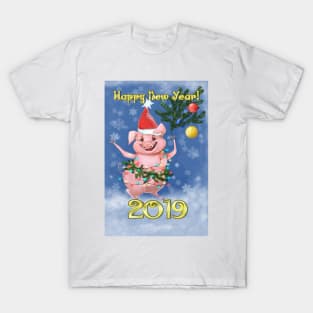 Postcard 2019 The New Year Of The Pig T-Shirt